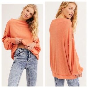 Free People “Main Squeeze Hacci Top Cayenne”